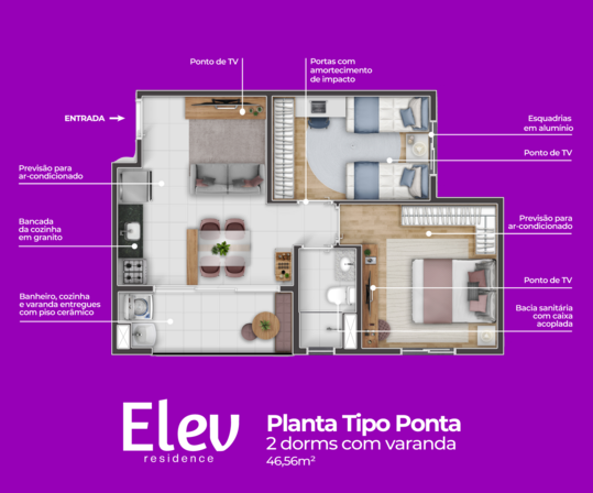 Galeria de Fotos - Elev_Planta_Tipo_Ponta