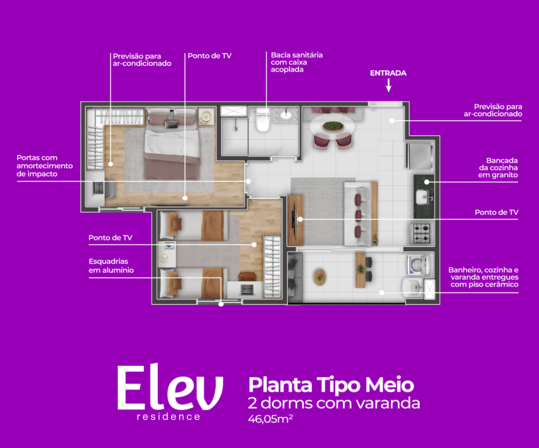Galeria de Fotos - Elev_Planta_Tipo_Meio