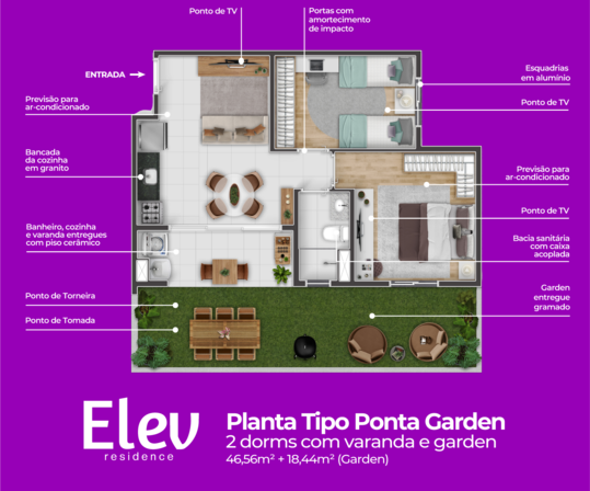 Galeria de Fotos - Elev_Planta_Tipo_Ponta_Garden