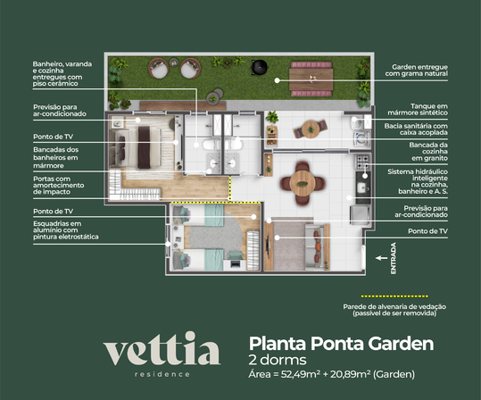 Galeria de Fotos - Planta_Ponta_Garden_Vettia