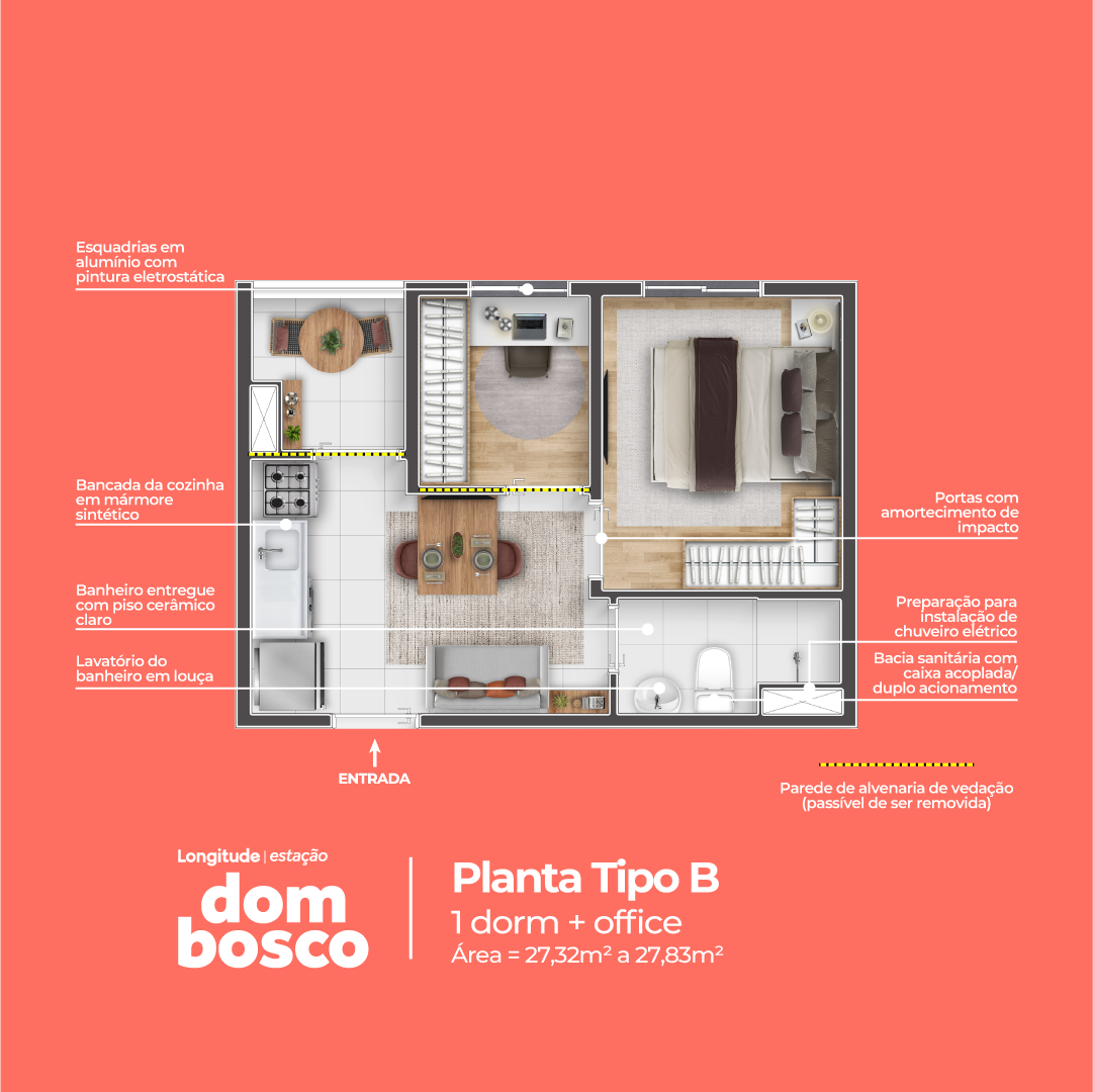 Planta Longitude Estação Dom Bosco, Tipo B