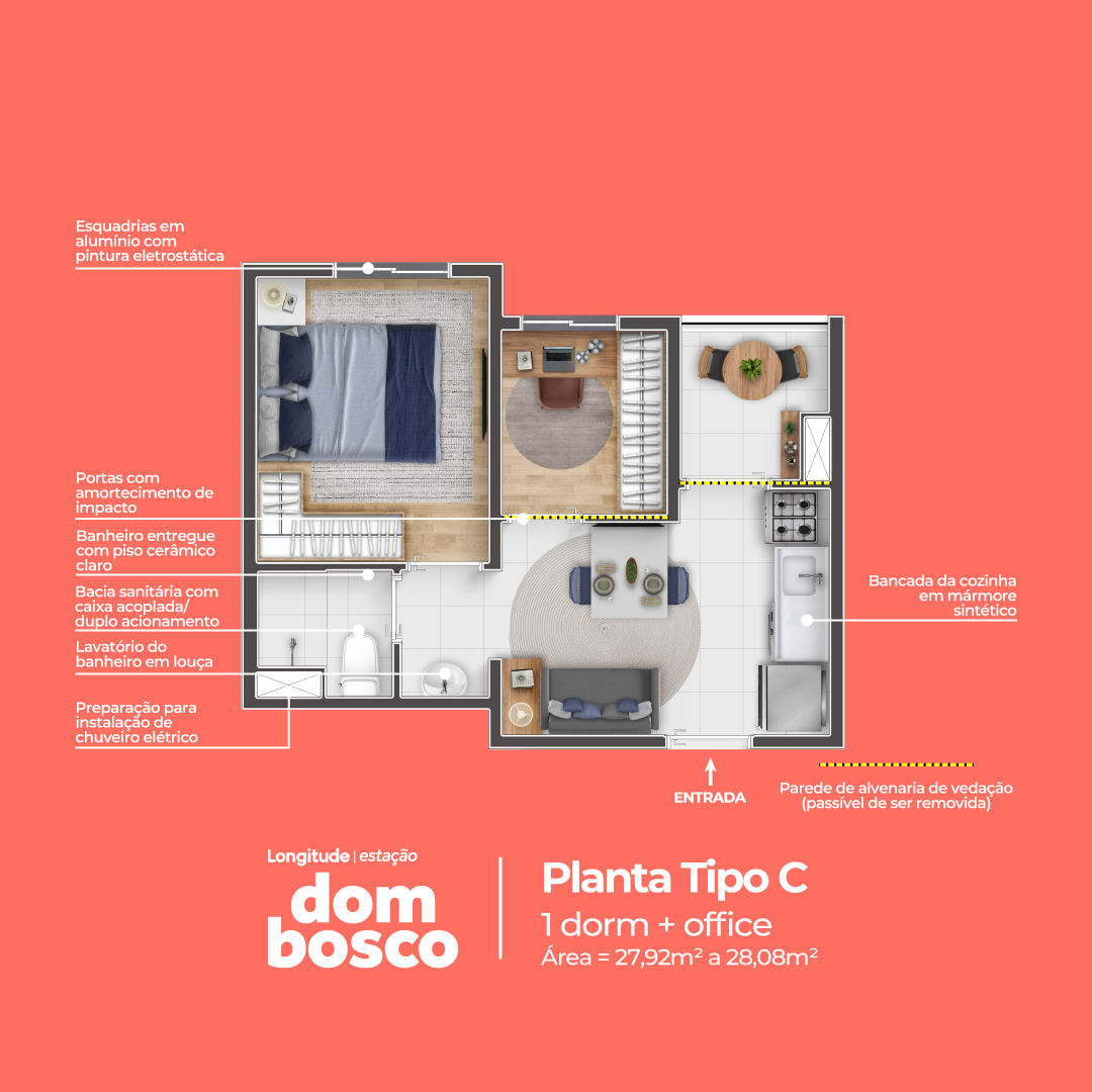 Planta Longitude Estação Dom Bosco, Tipo C