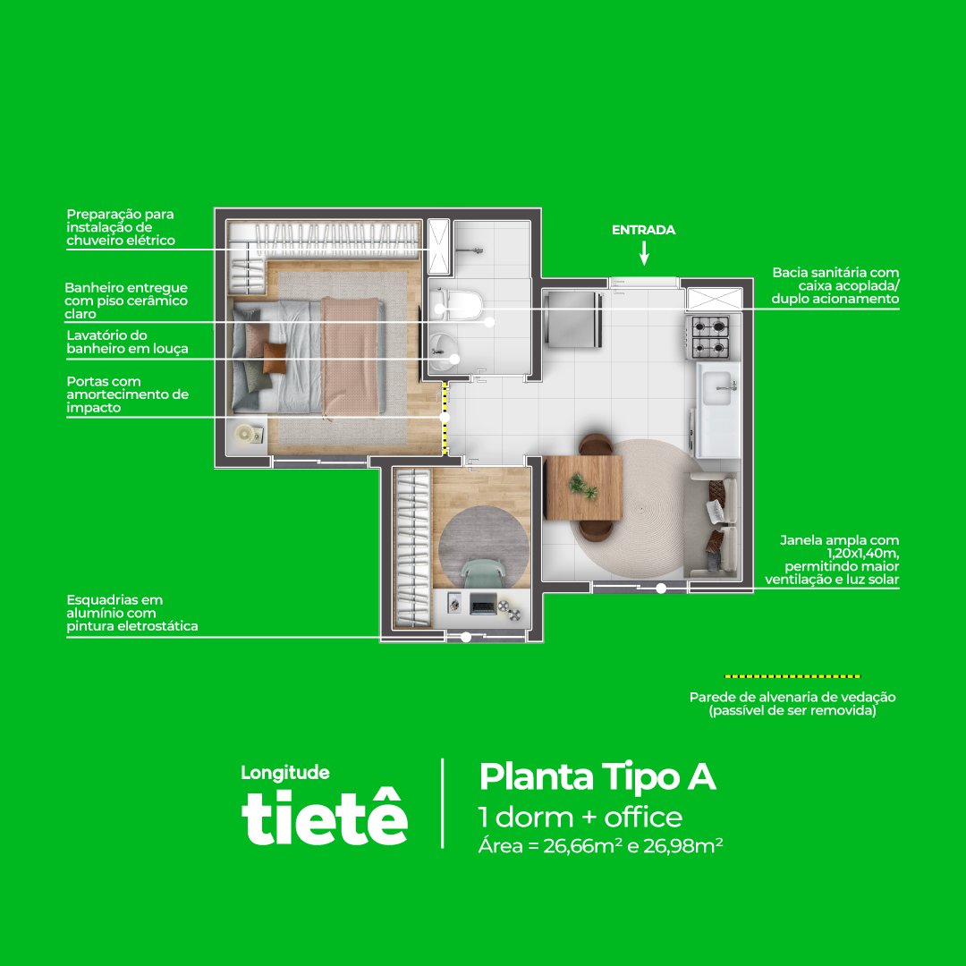 Planta Longitude Tietê, Tipo A