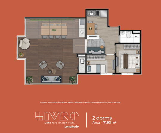 Galeria de Fotos - Planta_2dorms cobertura 71-93m2